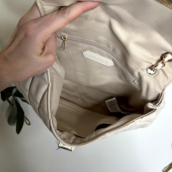 NWT Forever 21 Cream and Gold Chain Purse - Picture 5 of 7
